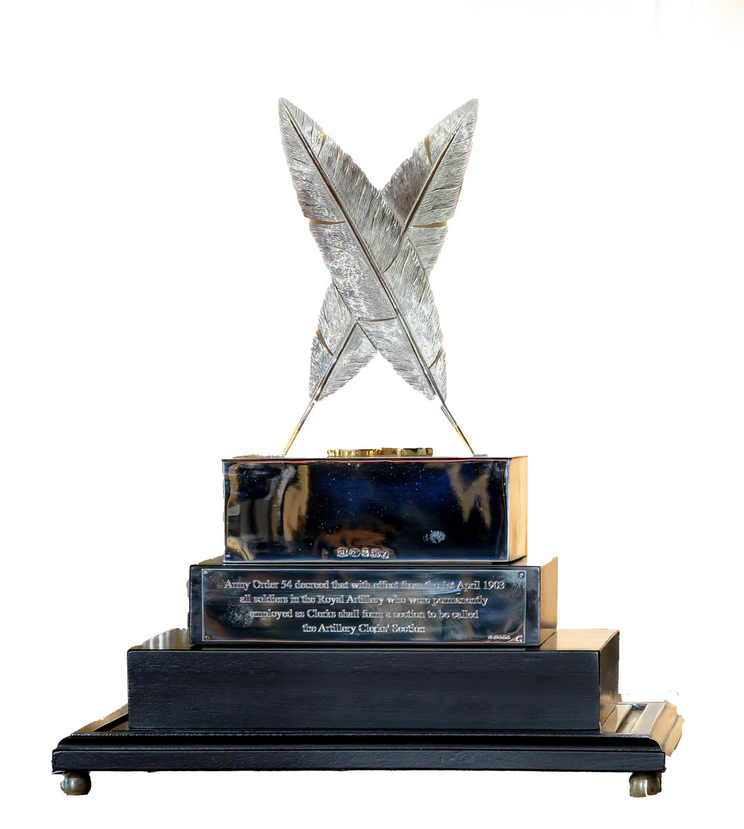 Artillery Clerks' 25th Anniversay Silver Centrepiece